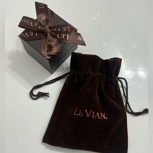 Levian box and jewelry pouch